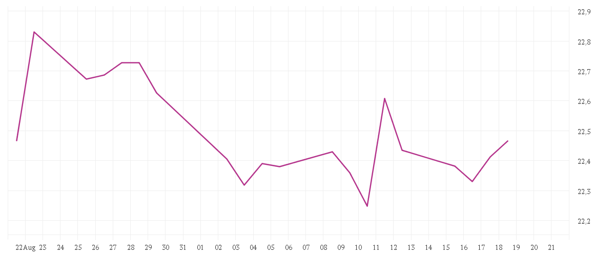 Chart zur Monatsentwicklung von BNP PARIBAS EASY MSCI USA SRI PAB UCITS ETF Capitalisation